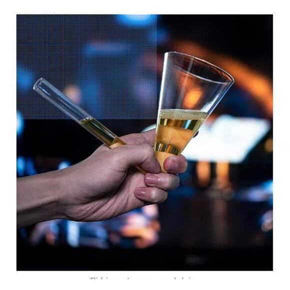 NIB The Wine Savant Set of 6 Champagne Shooters Bachelorette Champs Bong - Picture 4 of 11